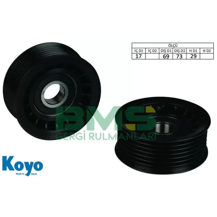 Alternator Gergi Rulmani 17×69 / 73×29 6203 Plastik (Plastic) Audi Q7 3.6FSI Porsche Cayanne 3.6 Volk | BMS 350 | OEM 022145299E