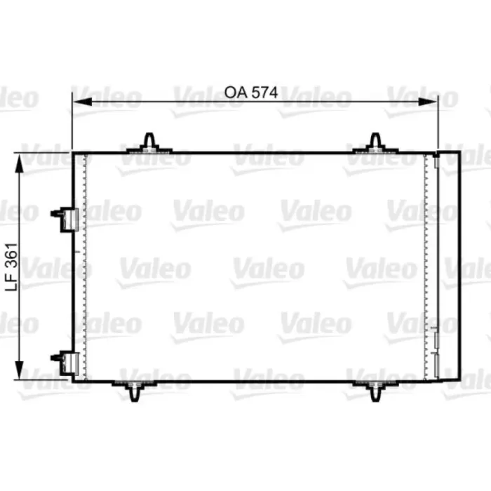 Klima Radyatoru (Kondanser) P508 C5 III DV6C EP6C EP6CDT EP6DT Olcu: (574×361×12) | VALEO 814365 | OEM 6455JA