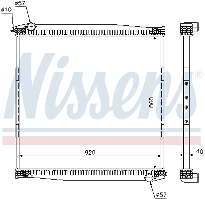 Su Radyatoru Scania 4 Serisi 1995 Ve Sonrasi (Cercevesiz) / (Mt) | NISSENS 640690 | OEM 1327249 1397435 1408881 1442751