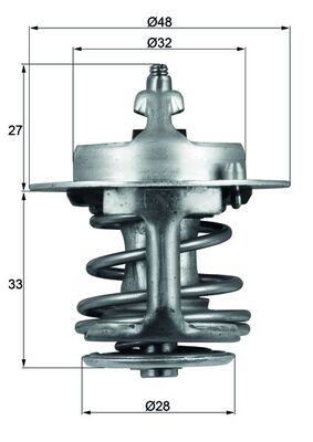Termostat (82°) Corolla 1,3 1,6 1992 2000 Avensis 1997 2000 RAV4 1996 2000 | MAHLE TX6383 | OEM 212002W201 212002W202 2120057J00