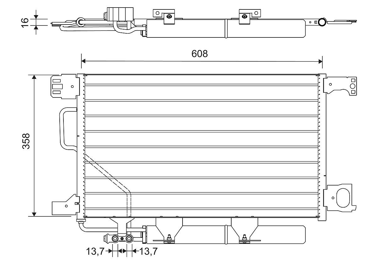 Klima Radyatoru W203 03>07 S203 01>07 CL203 04>08 C209 04>09 A209 05>10 | VALEO 814368 | OEM A2035001654