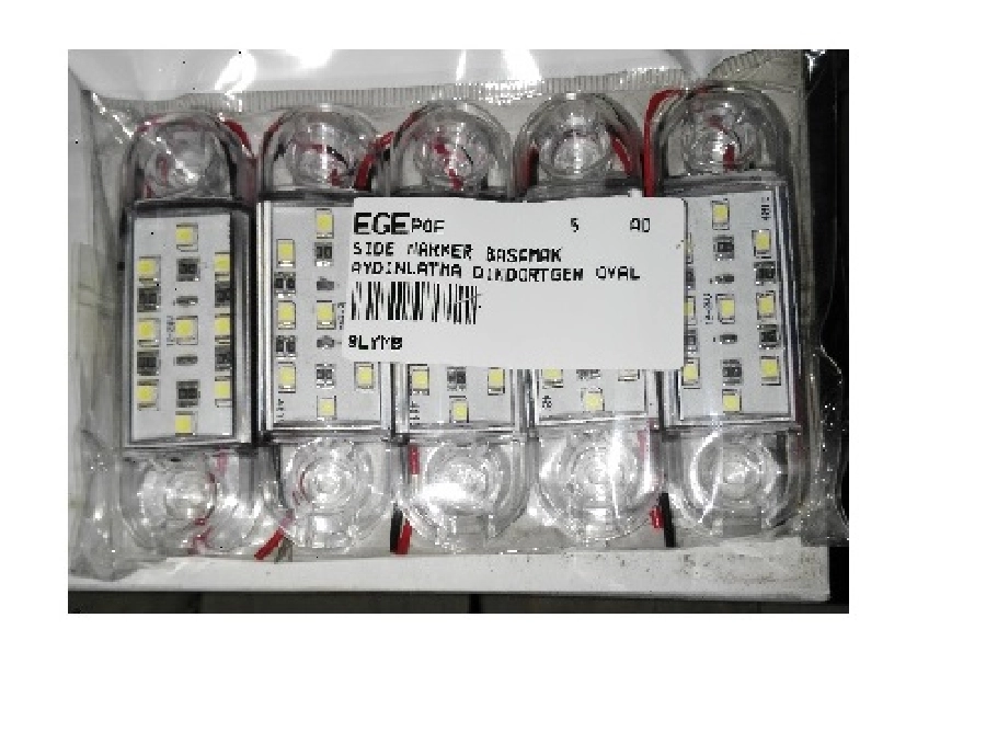 Side Marker Basamak Aydınlatma Kısa Parmak Lamba Beyaz 9LED 12V-24V | OEM 9LYMB