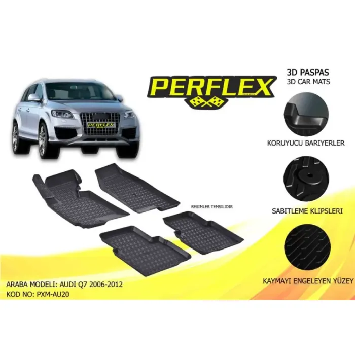 Paspas 3D Havuzlu 10-Mat Q7 06>12 | PERFLEX PXM-AU20 | OEM PXM-AU20