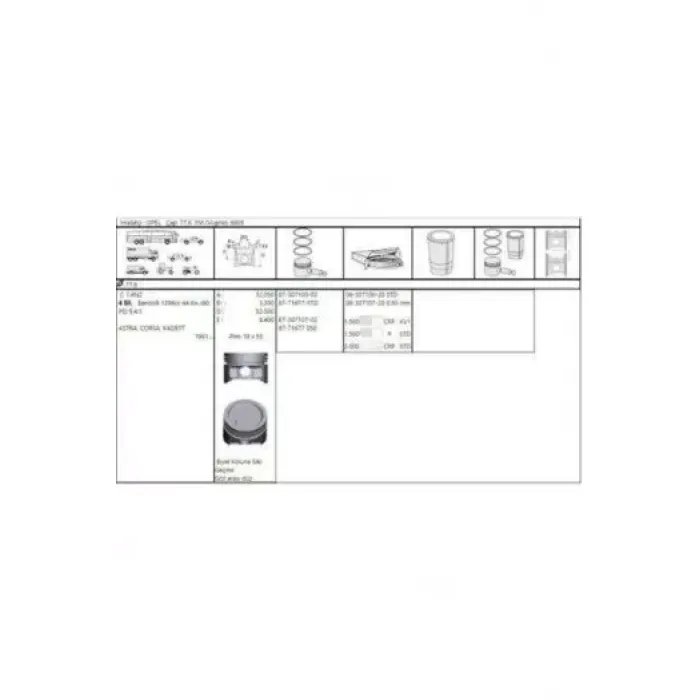 Motor Segman C14NZ X14SZ X14XE Xel Corsa B Astra F 1.4 8V 1.4 16V 78.60MM 100 (1.5X1.5X3.0) | AKD 222-3526-100 | OEM 632267