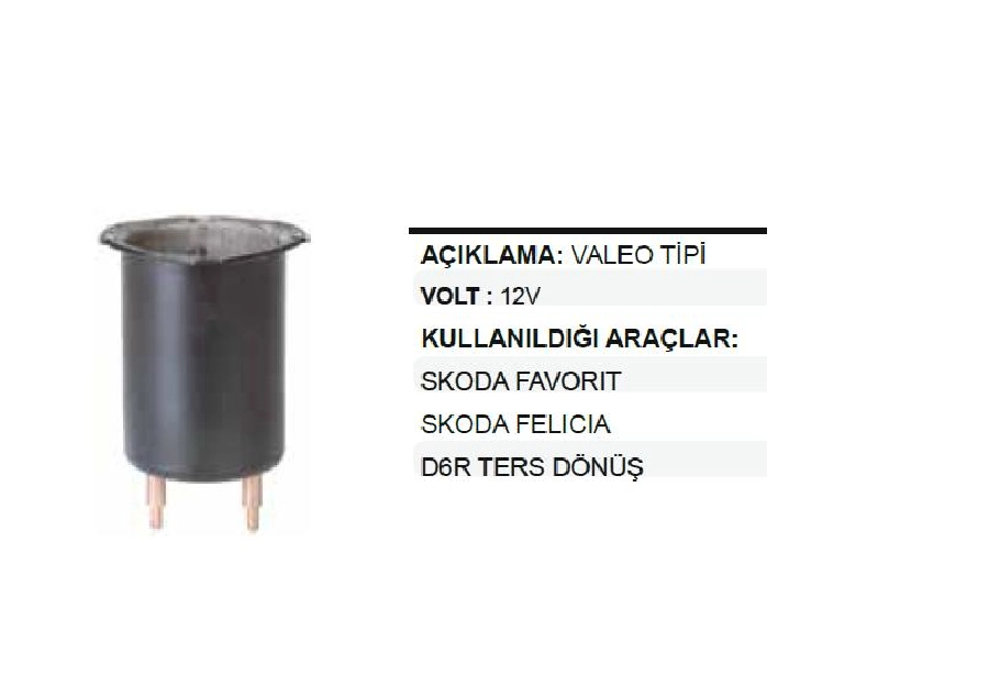 Marş Yastığı + Gövdesi D6R Ters Donus Favorit, Felıcıa (STR3015 In) | OEM VYC248