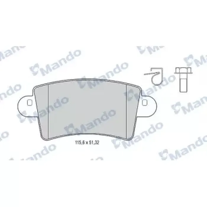 Arka Fren Balatasi Master 2 Movano 1.9 / 2.5D / 2.8DTI Tum Modeller (01 ) | MANDO MBF015027 | OEM 4403467