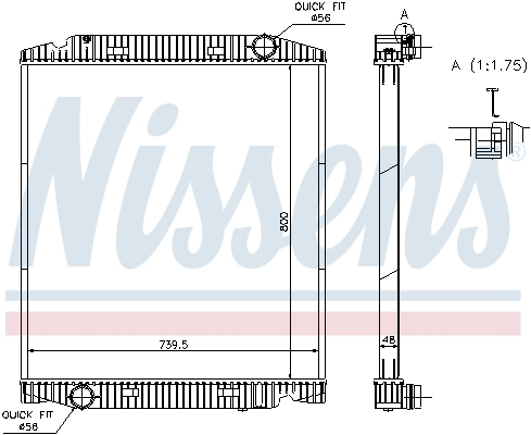 Motor Su Radyatoru Iveco Stralis / Trakker / Eurotrakker (Cercevesiz) / (Mt) | NISSENS 63330A | OEM 5802776649 41218266 98340312