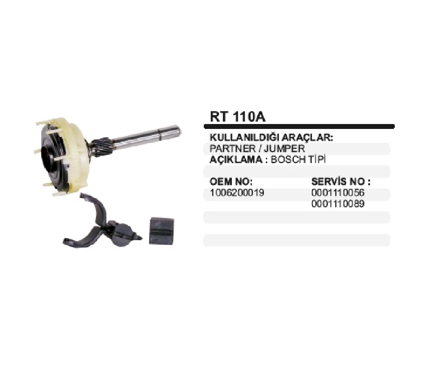 Redüktör Bosch Tipi 110 Seri Partner, Jumper Redıktk BOY:139,5mm Mil KALINLIĞI:12mm Kanal:10 | OEM RT110A