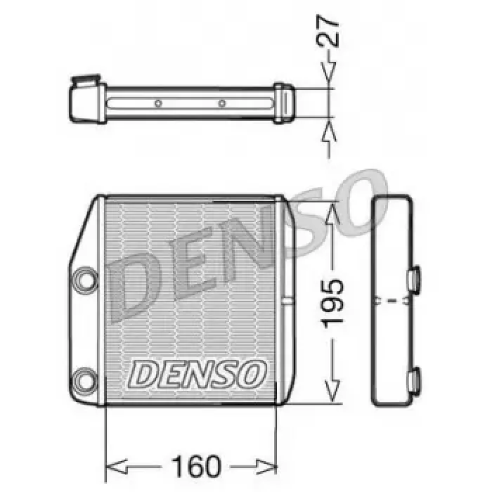 Kalorifer Radyatoru Mito Doblo 3 Linea Fiorino Pratico Grande Punto Qubo Bipper Nemo Corsa D 1,2 / 1,3 / 1,4 | DENSO DRR09075 | OEM 77363898 77365032 77364557 1618468