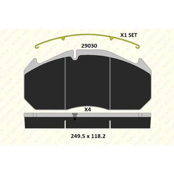 On Fren Balata Mercedes O403 O404 Otobüs (Fissiz) / (94 ) | KALE B 29030 282 14 | OEM 0004200276 0024200820 0024205520