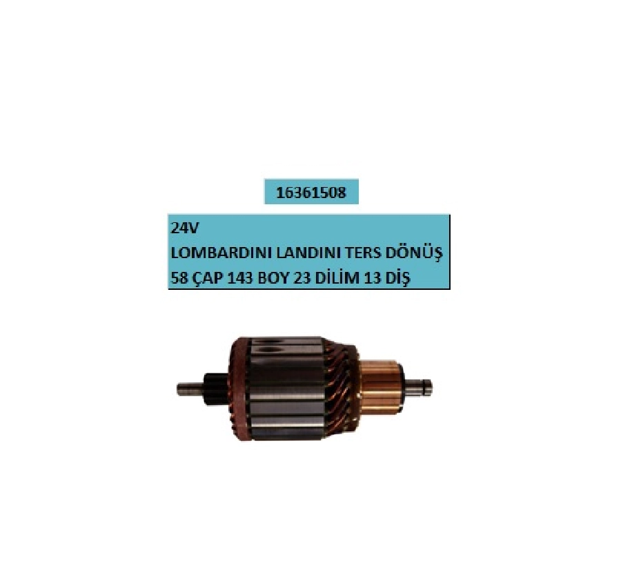Marş Kollektörü 24V Hatz-Farymann IS0980 2,5KW 16361508 | OEM MSX163