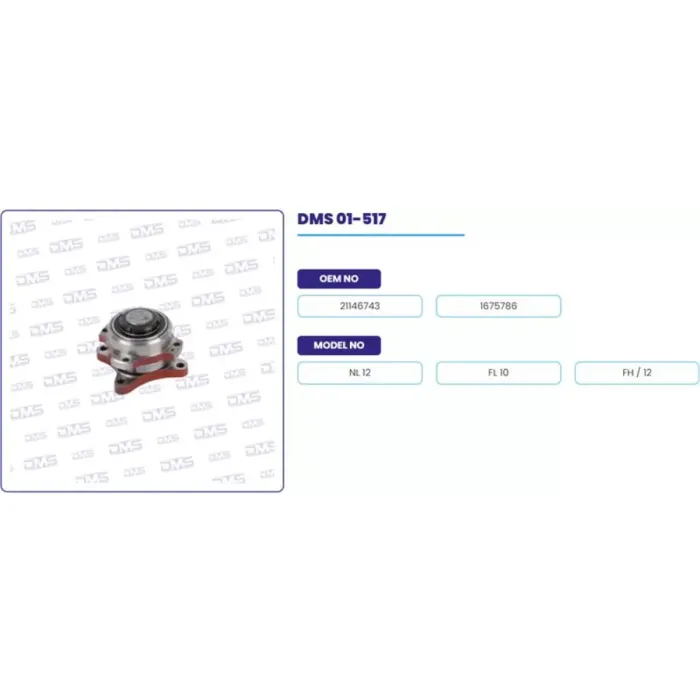 Fan Baglantisi Çift Delik (Skf Rulmanli) - Renault - Dxi / Volvo - FH12 - FH16 - NL12 - FM9 | DEMOSAN 01-517 | OEM 21146743-1675786