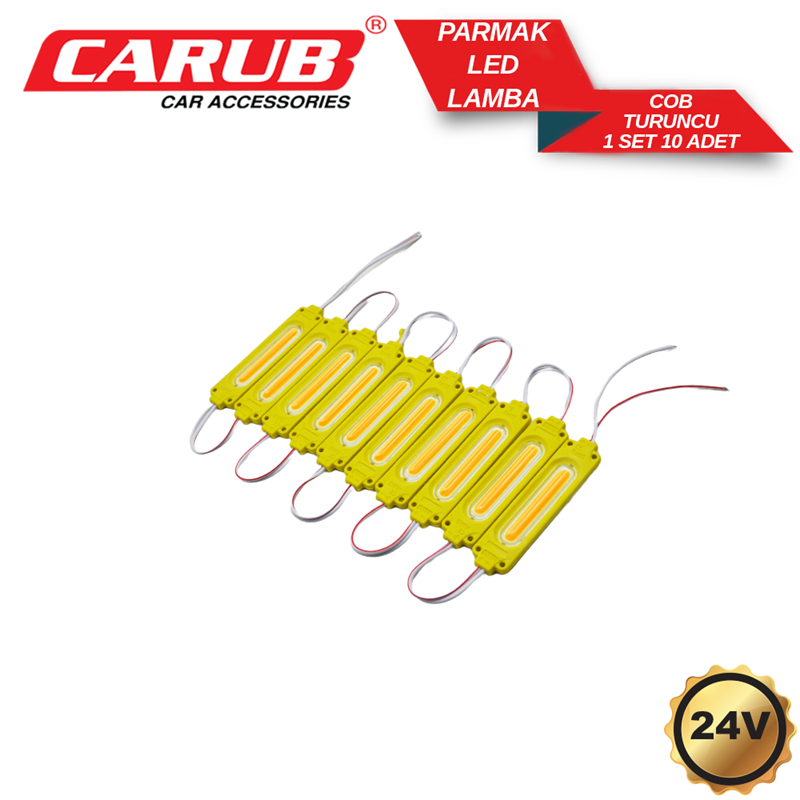 Carub 24V 10 Lu Parmak Lamba Sarı Balık Sırtı