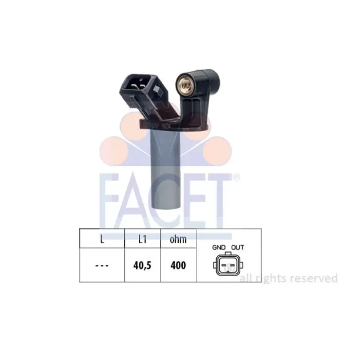 Motor Devir Pozisyon Sensoru 22DT Puma (2,2HDI 16V) Mondeo 3 2,0TDCI 00>07 Transit V184 2,0TDCI | FACET 9.0307 | OEM 2S7Q-6C315-AC