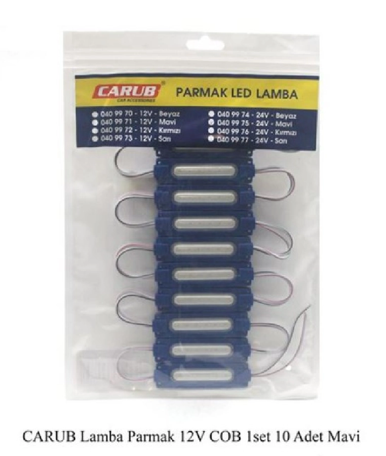 Lamba Parmak 12V COB 1SET 10 Adet Mavi | OEM BR0409971