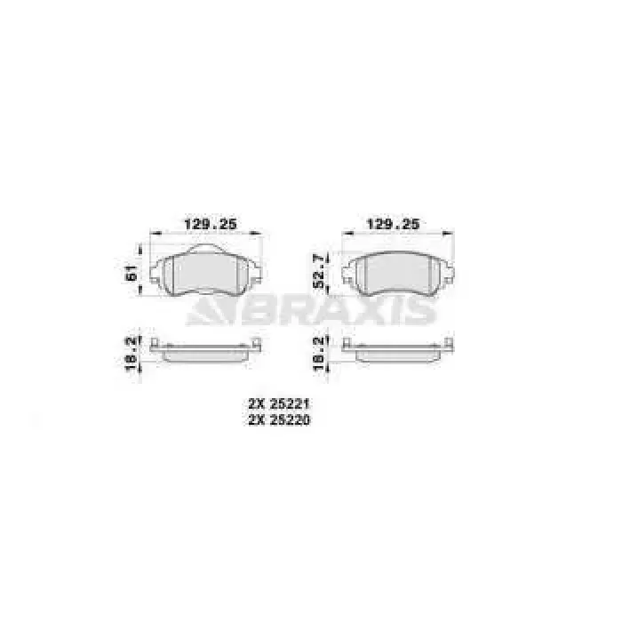 On Fren Balatasi C4 2 DS4 1.4 Vti.1.6 Hdi (11 / 2009 ) 1.6 E Hdi (04 / 2011 ) | BRAXIS AB0321 | OEM 4254.A9