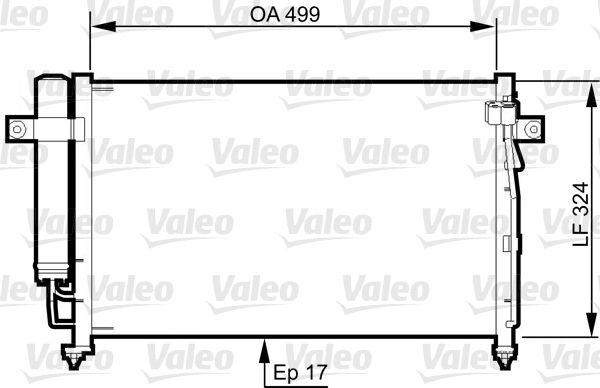 Klima Radyatoru Getz 1.3 1.4 Benzinli 2006> | VALEO 814341 | OEM 976061C000 976061C000 976061C100 976061C200 976061C100 976061C200