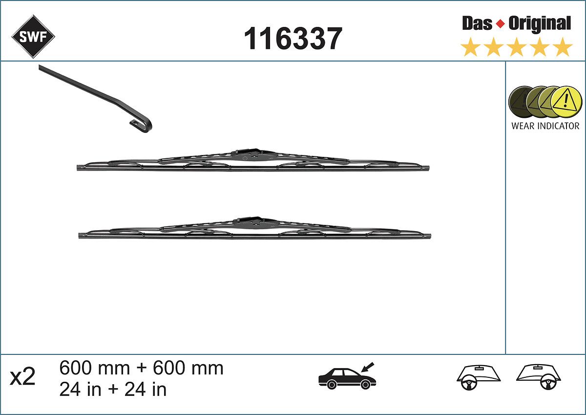 Silecek Supurgesi 600 / 600MM Zafira (Swf) | VALEO 116337 | OEM BTM60022