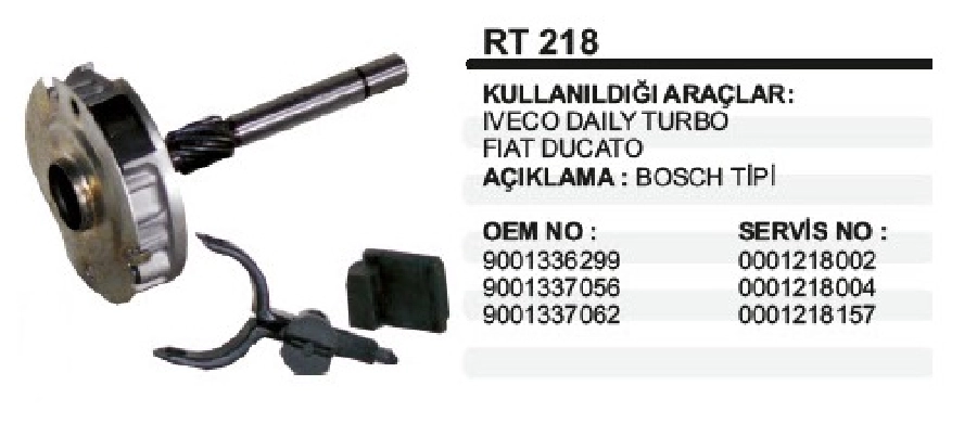 Redüktör Komple İveco Ducato Mercedes 190 2.5 D Td, 200D D Td, 250 D Td, 300D Td, 508D | OEM RT218