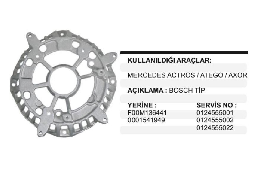 Bosch T Actros, Ateco, Axor D Kapagı | OEM XDK396