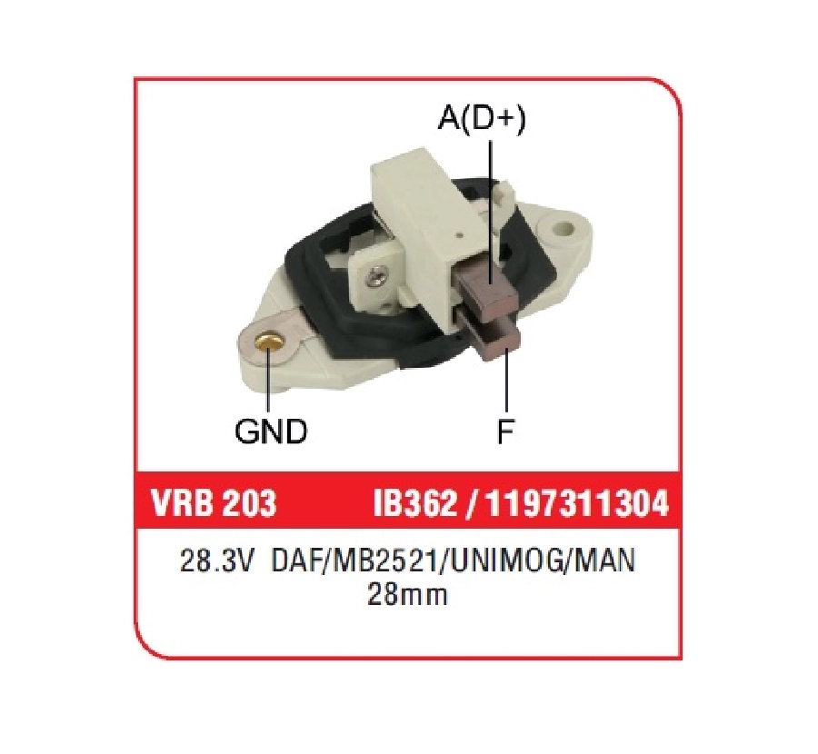 Konjektör Bosch Tipi 24V (28.3V) (28mm) - DAF, Mercedes Benz Kamyon 2521, Unımog, MAN | OEM VRB203