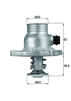 Termostat (105°) BMW E38 E39 M60 62 | MAHLE TM11105 | OEM 11531437526