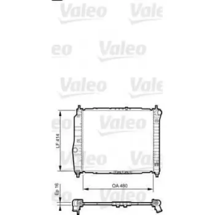 Motor Radyatoru M.t Aveo Kalos 1,2 1,4 T200 T250 T255 (480X418X16) | VALEO 735157 | OEM 96443476 96443476 96536524 96816482 96536524 96816482