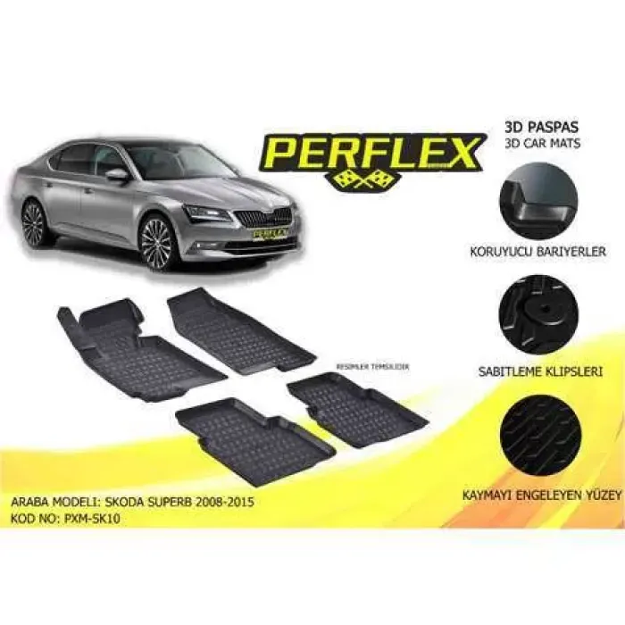 Paspas 3D Havuzlu 10-Mat Superb 2008-2015 | PERFLEX PXM-SK10