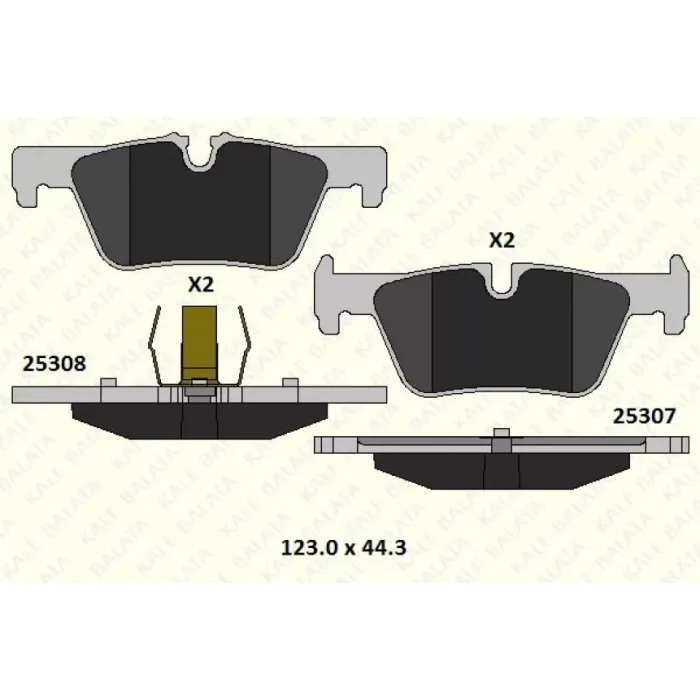 Fren Balatasi Arka BMW F20 F21 F30 F34 F31 F32 F33 F36 F80 F33 F83 | KALE B 25307 172 05 MSH | OEM 34216873093 34216850569