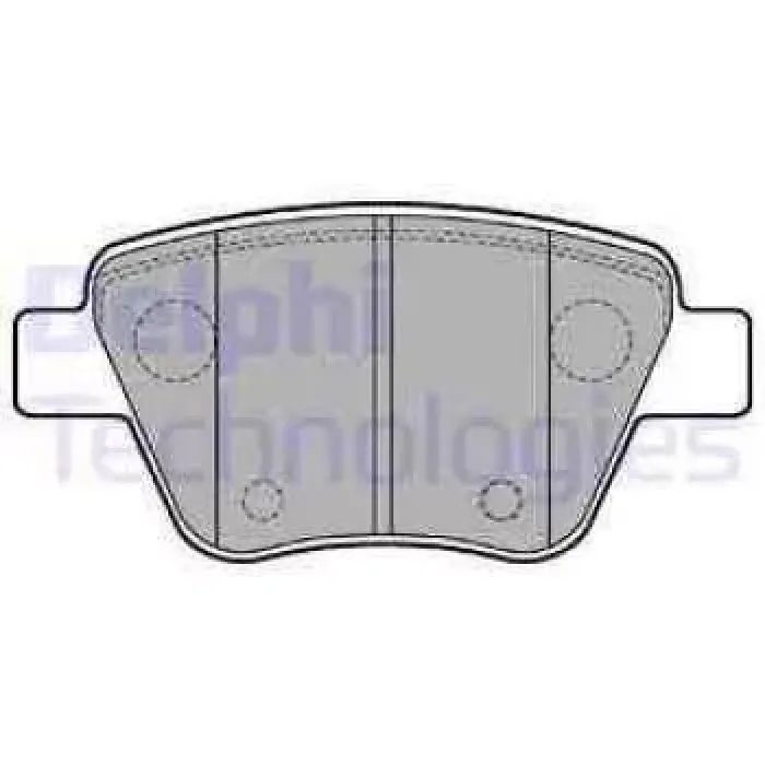 Arka Fren Balatasi Leon Caddy Octavia 1,4TSI / 1,6 / 1,8TSI / 1,9TDI / 2,0 09 / 04> | DELPHI LP2178 | OEM 2K5698451 5K0698451 5K0698451A