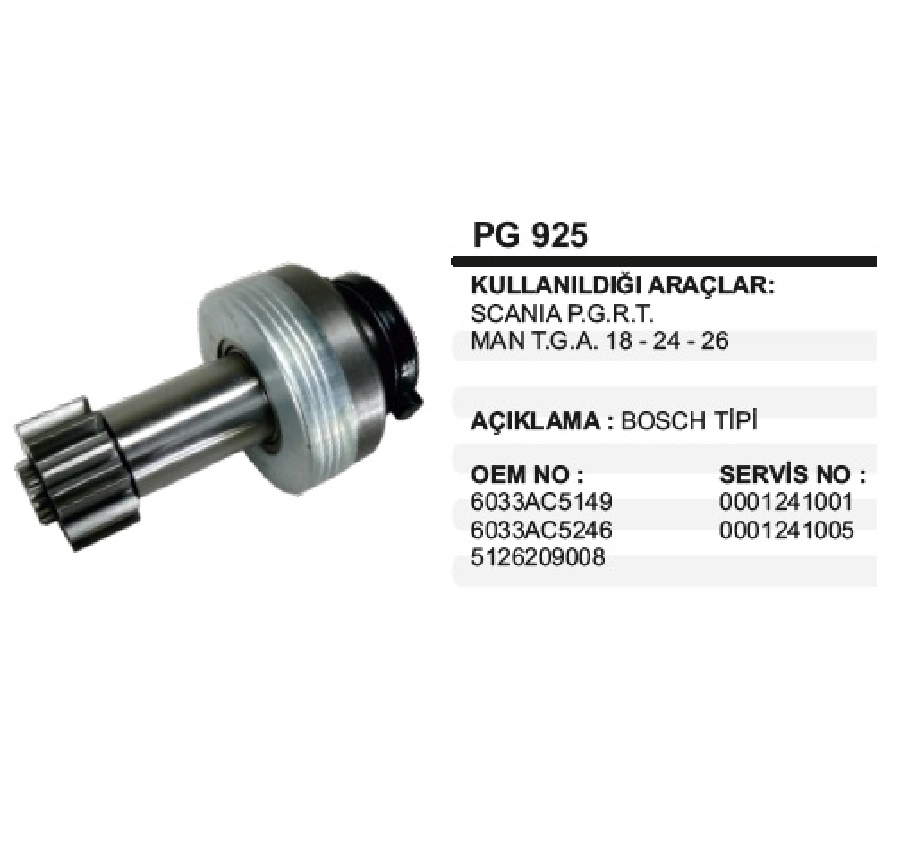 Marş Dişlisi 12D Scania, DAF, Volvo 43,8MM 241 Seri | OEM PG925