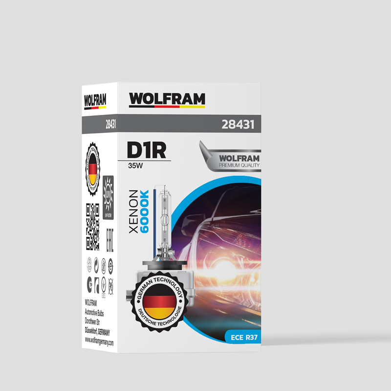 Wolfram D1R 12, 24 Volt 35 Wat Xenon 6000K Mavi Çubuk (Scanıa)