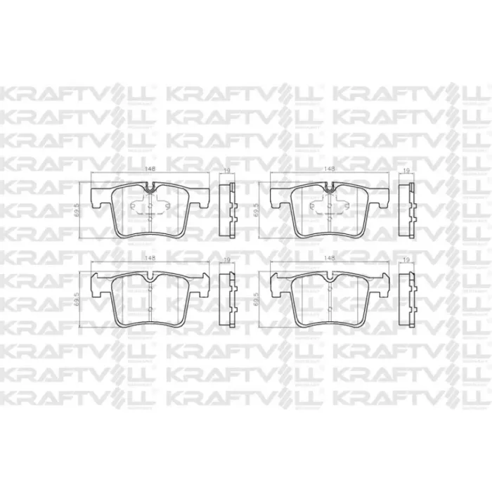 Fren Balatasi On BMW F20 F30 X3 E83 F25 | KRAFTVOLL 07010061 | OEM 34106859181