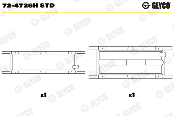 Kep Yatak (OM651) W176 12>18 W246 11>18 W204 08>14 C117 14>19 W212 09>16 Vito W447 14> Sprinter 906 09> | GLYCO 72-4726HSTD | OEM A6510331201