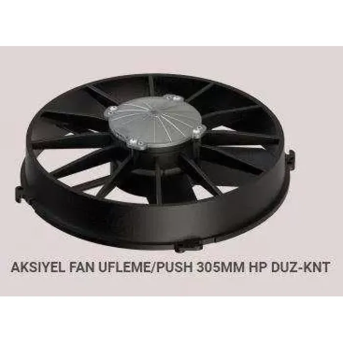 Fan Motoru 24V Ufleme 12 Aksiyel Genis Kanat Yuksek Profil | BASKURT 53812221