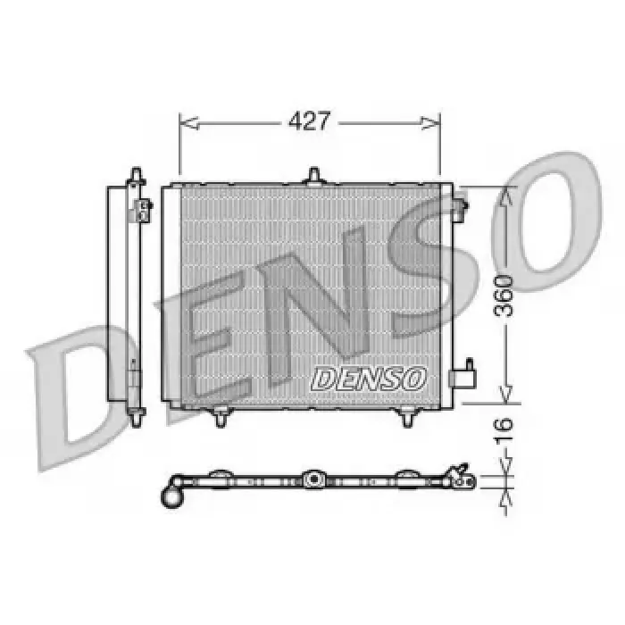Klima Radyatoru C2 C3 C3 2 C3 Pluriel C3 3 DS3 P208 P207 P1007 P2008 Olcu: (420×374×16) | DENSO DCN21009 | OEM 6455AL
