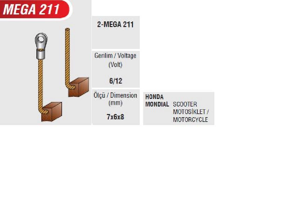 Motorsiklet Kömürü - Honda, Mondıal | OEM MEGA211