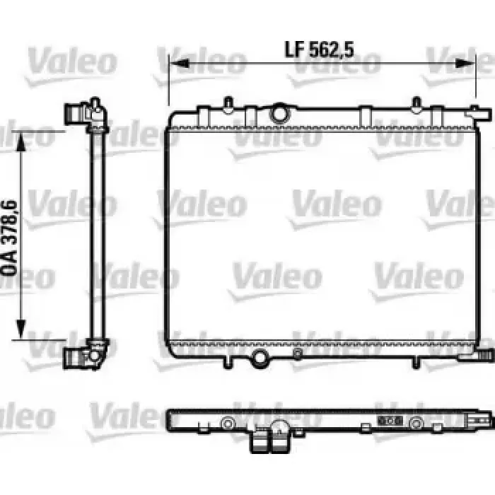 Motor Su Radyator P307 C4 1,4 HDI / 2,0 Klimali Partner II Berlingo II Xsara II Xsara Picasso Klimali | VALEO 732892 | OEM 1330.82 1330.82 1330.F4 1330.N7 1331.LS 1330.F4 1330.N7 1331.LS