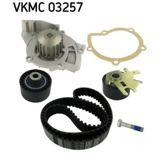 Triger Set+Su Pompasi (Devirdaim) Boxer II Jumper II DW12UTED (2,2HDI 8V) / (03 06) C5 II P407 P508 P307 P308 C8 Expert III Jumpy III Scudo III DW10BTED4 (2,0 16V)) Smax Focus Mondeo 07> 2,0TDCI (Mqp) | SKF VKMC 03257 | OEM