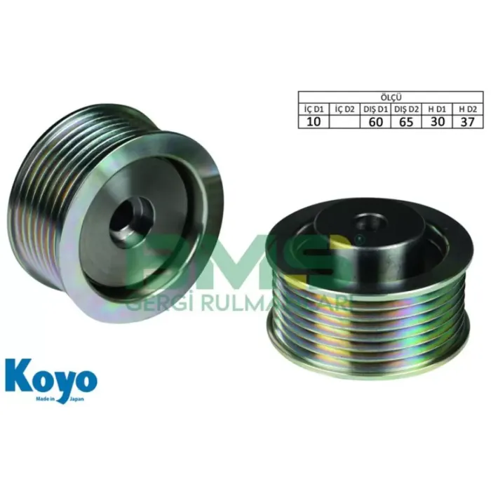 Alternator Gergi Rulmani 10×60 / 65×30 / 37 Demir (Iron) 7 Pk Suzuki Grand Vitara II Opel | BMS 194 | OEM 49160-67J00