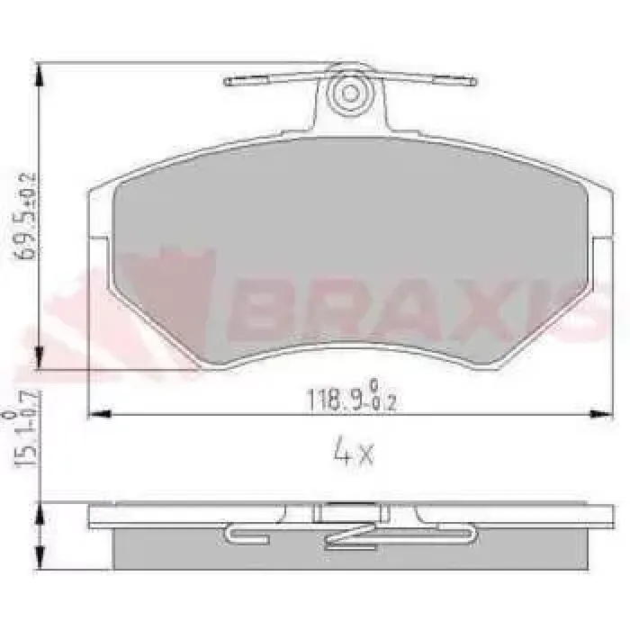 On Fren Balatasi Cordoba 96>99 Ibiza 93> Toledo 92>98 | BRAXIS AA0616 | OEM 1HM698151A 6N0698151A 357698151E 6N0698151B