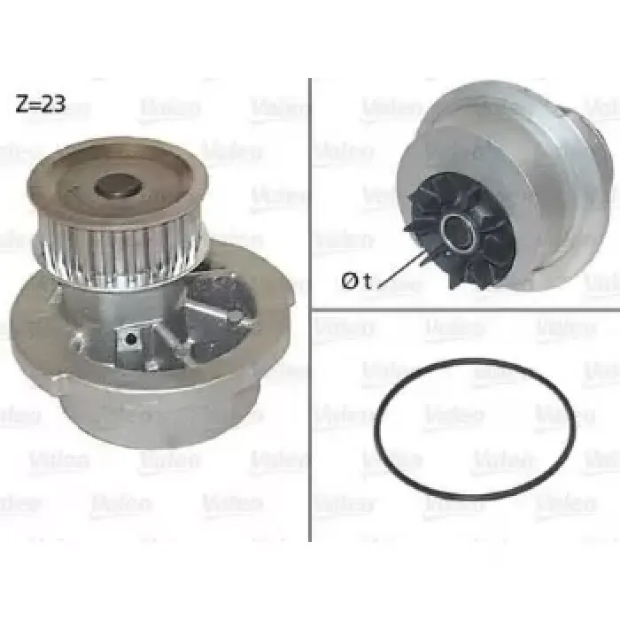 Devirdaim Su Pompasi Corsa B Astra F Astra G Vectra B X14XE X16XEL | VALEO 506308 | OEM 1334046 1334046 1334066 1334066