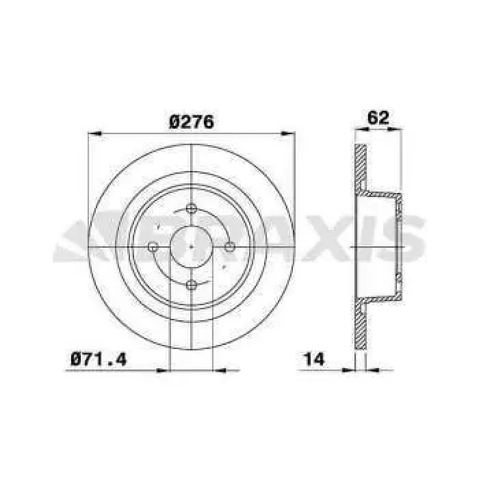 Arka Fren Disk Aynasi C5 C5 II 2.2HDI 2.0HDI 1.8 16V 3.0 V6 2.0 16V Hpi 2.0 16V 01> | BRAXIS AE0196 | OEM 4246.W4