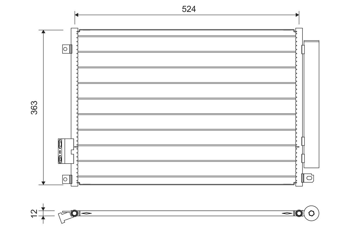 Kondenser Fiat 500 | VALEO 814155 | OEM 51786211 51930033 1551184