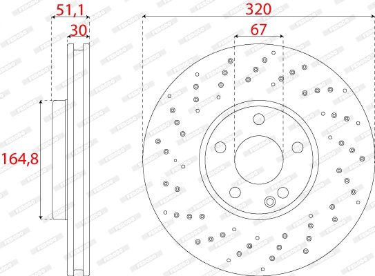 Fren Diski On X156 13> W176 12>18 W246 12>18 C117 13>19 | FERODO DDF2559C | OEM A2464212712