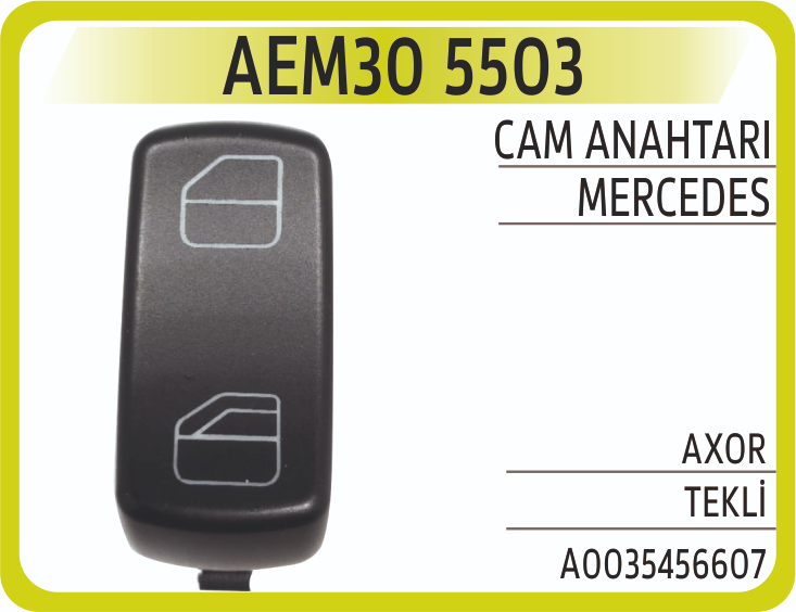 Aem Mercedes Axor Cam Kaldırma Anahtarı Tekli