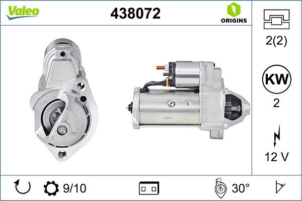 Mars Motoru 12V 10 Dis A4 A6 Passat Transporter IV 1,8 / 1,9 / 2,0 | VALEO 438072 | OEM 068911023S 068911023S 068911023SX 068911024B 068911023SX 068911024B