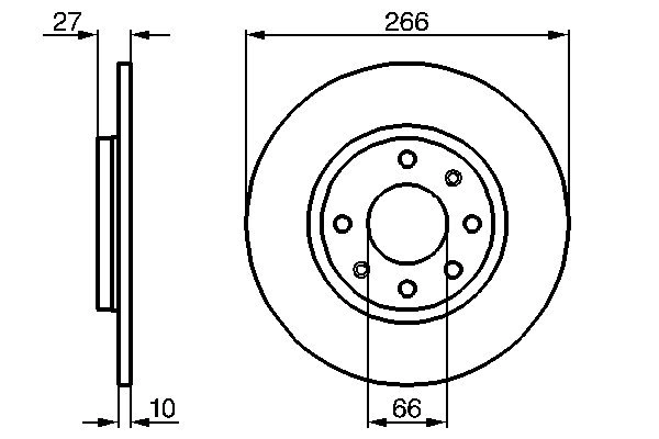 On Fren Disk Aynasi P405 1.4 / 1.6 / 1.8 Td / 1.9 / 1.9D (Hava Sogutmasiz) | BOSCH 0986478090 | OEM 424688