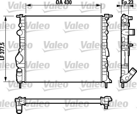 Motor Radyatoru Clio II Kangoo 1,2 Mekanik (430X377,5X23) | VALEO 732389 | OEM 7701499975