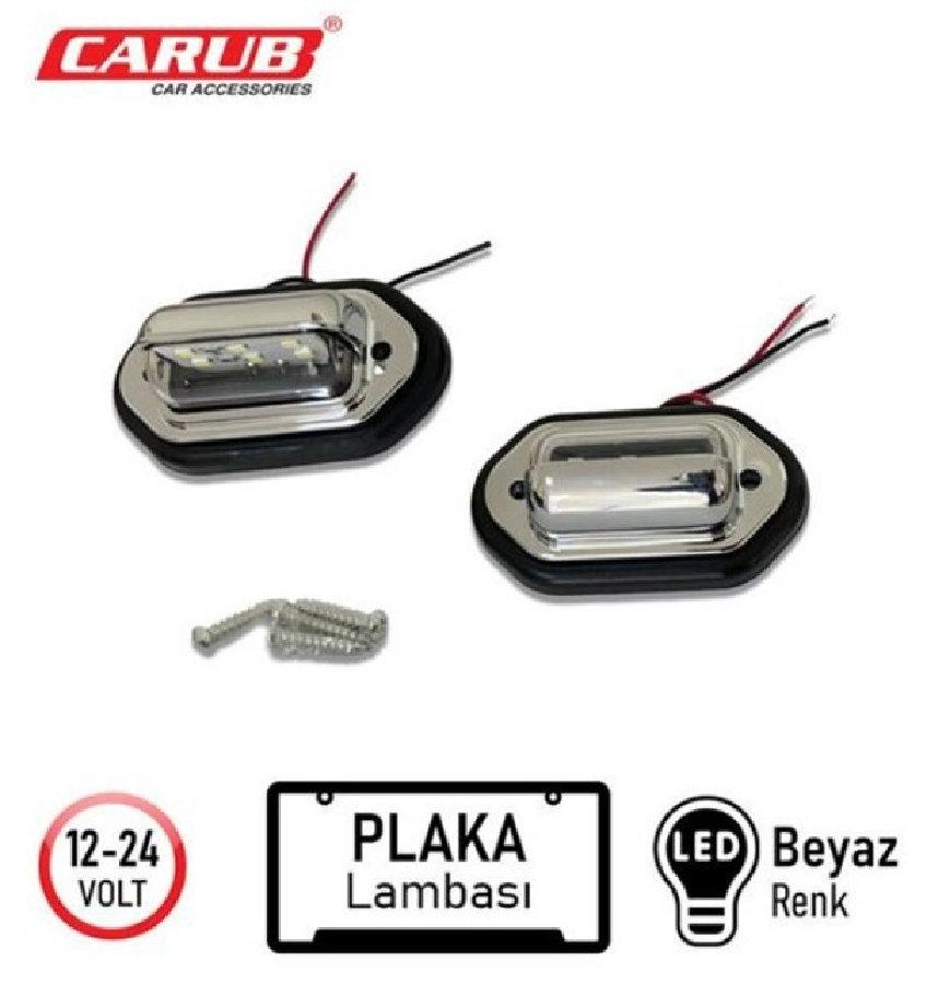 Plaka Lamba (2 Adet) 12-24V Nikel Smd LED'li Beyaz | OEM BR4322766